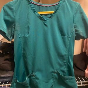 Healing Hands Teal Women's Scrub Top